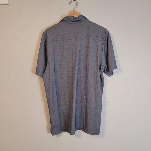 Travis Mathew Mens Short Sleeve Polo Size M Lightweight Grey Breathable Golf - Picture 2 of 10